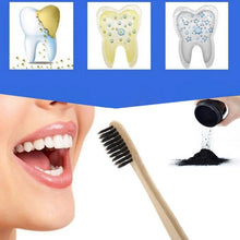 Activated Charcoal Whitening Powder + Bamboo Handle Toothbrush