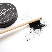 Activated Charcoal Whitening Powder + Bamboo Handle Toothbrush